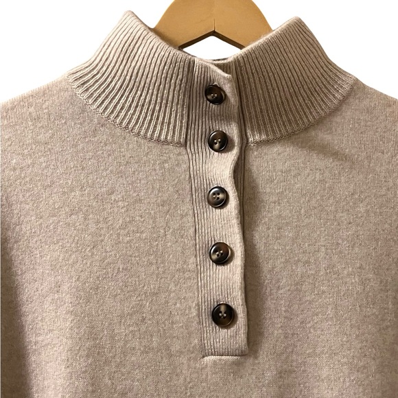 Alice Walk Cashmere Getaway Henley Button Cozy Sweater Sz M - Picture 5 of 9